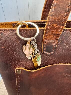 Cute Plant Lover Keychain Bag Charm Fun Plants Gift Cactus